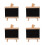 4Pcs Black Mini Easel Writing Boards with Erasable Surface for Decor 9