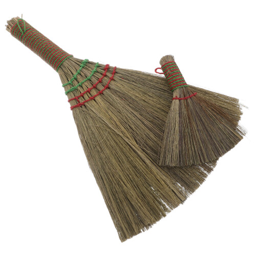 6Pcs Traditional Grass Broom Lightweight Handheld Sweeper for Home Use
