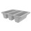 2Pcs Grey Multi-Grid PP Shoe Boxes Home Storage Containers 2