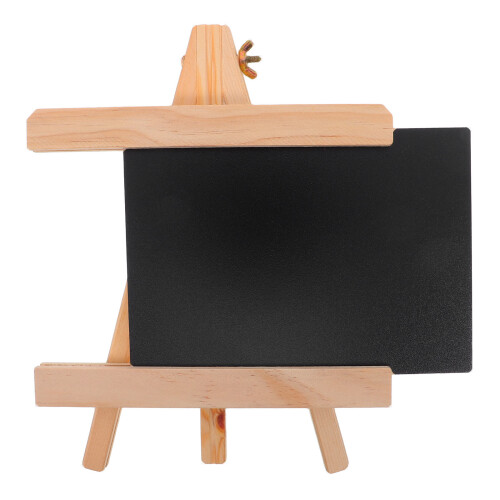 4Pcs Black Mini Easel Writing Boards with Erasable Surface for Decor 1