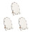 3Pcs White Sublimation Blank Boards Heat Transfer Photo Frame Set 7