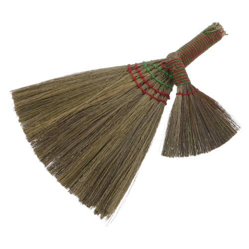 6Pcs Traditional Grass Broom Lightweight Handheld Sweeper for Home Use 1