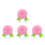 4Sets Stoffen Bloemspelden Set Roze Creatief Kinderen Knutselen 8