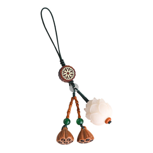 2Pcs Multi-Functional Lotus-Flower Bodhi Pendant for Phone Decor 2