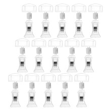 45Pcs Clear Retail Sign Holder Clips Rotatable Price Tag Display