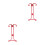 2Pcs Iron Fire Extinguisher Brackets Wall Mount Red Storage Holders 5