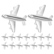 48Pcs Reusable Metal Airplane Pushpins Silver Thumb Tacks for Notes