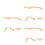 3Pcs Bread Handle Wood Grip Replacement for Artisan Loaf Cutter 10