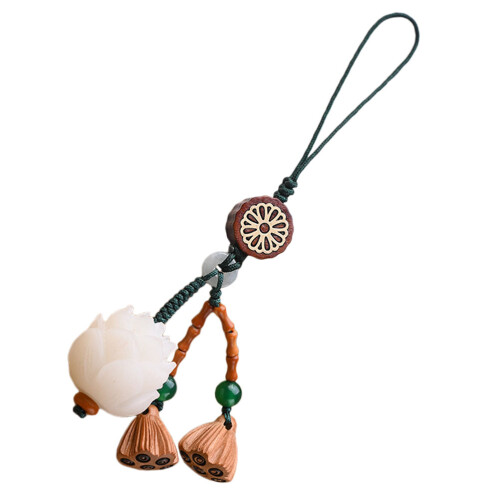 2Pcs Multi-Functional Lotus-Flower Bodhi Pendant for Phone Decor 1