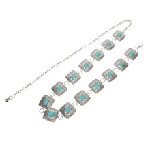 3Pcs Green Turquoise Body Chain Belts Boho Waist Jewelry for Women