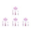 4Sets Easy-Clean Silicone Facial Mask Bowl Kit with Applicator 3