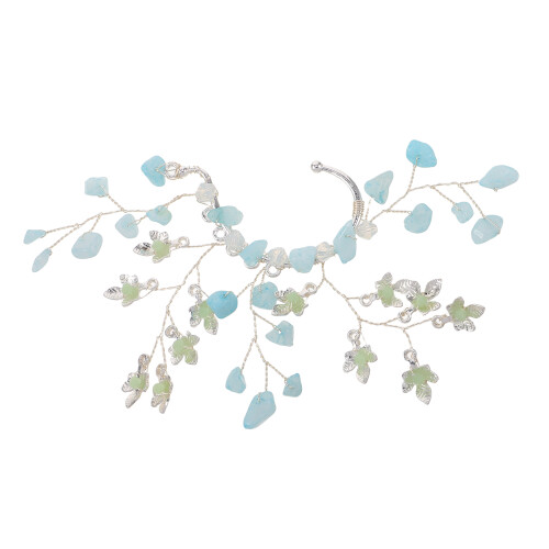 3Pcs Handmade Crystal Leaf Ear Cuffs Non Pierced Boho Earrings 1