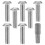 4Sets Stainless Steel License Plate Screw Set Theft Proof Silver 1