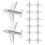 48Pcs Reusable Metal Airplane Pushpins Silver Thumb Tacks for Notes 2