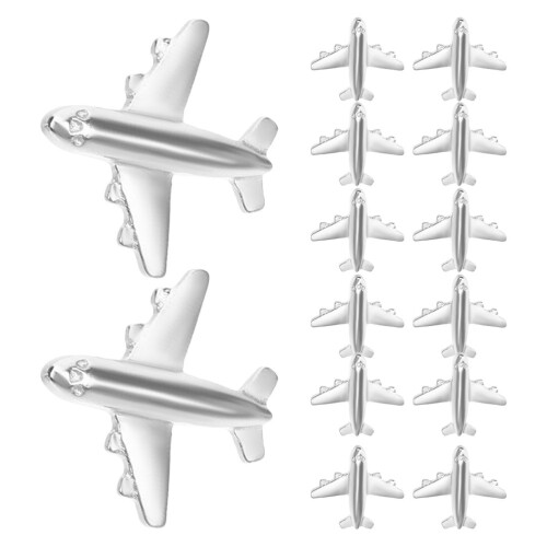 48Pcs Reusable Metal Airplane Pushpins Silver Thumb Tacks for Notes 1