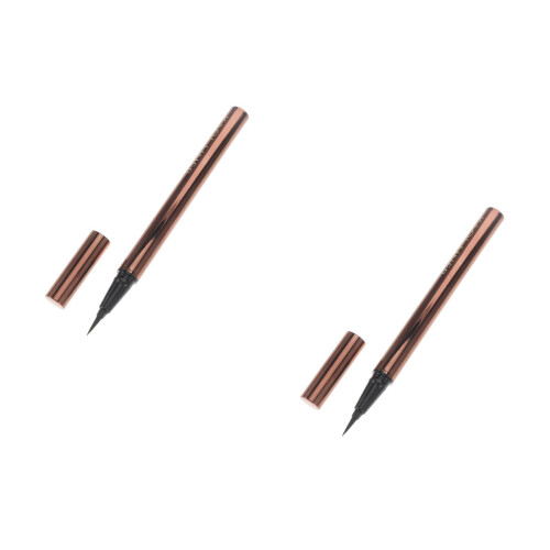 2Pcs Easy Use Waterproof Eye Liner Pen Black Female Makeup Accessory 2