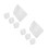 8Pcs Outdoor Socket Covers Weatherproof White - Durable Plug Protector 3