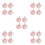 20St Stevige Universele Wielen in Roze Plastic 8