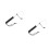 2Pcs Collapsible Telescopic Fishing Pole Gaff with Hook Black 3