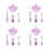 4Sets Easy-Clean Silicone Facial Mask Bowl Kit with Applicator 6