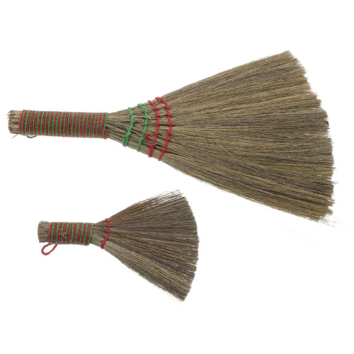 6Pcs Traditional Grass Broom Lightweight Handheld Sweeper for Home Use 2