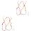 2St Brillenketting Met Bamboe Kralen Vrouwen Multi 5