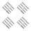 4Sets Stainless Steel License Plate Screw Set Theft Proof Silver 6