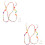 2St Brillenketting Met Bamboe Kralen Vrouwen Multi 7
