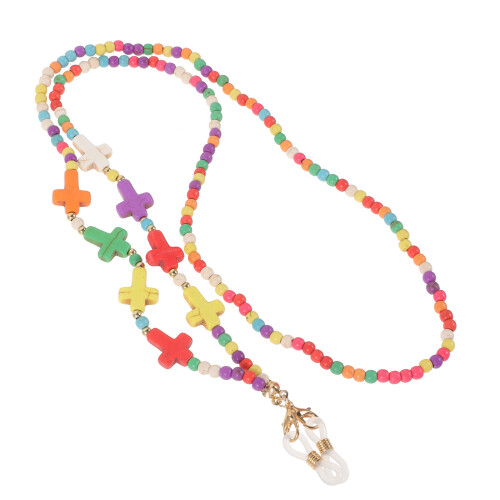 2St Brillenketting Met Bamboe Kralen Vrouwen Multi 1