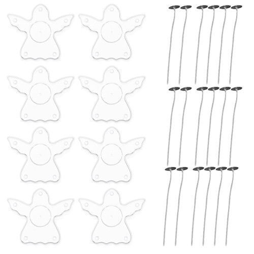 2Sets Safe Clear Plastic Candle DIY Molds Lightweight Craft Supplies 1