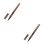 2Pcs Easy Use Waterproof Eye Liner Pen Black Female Makeup Accessory 5