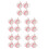 20St Stevige Universele Wielen in Roze Plastic 5