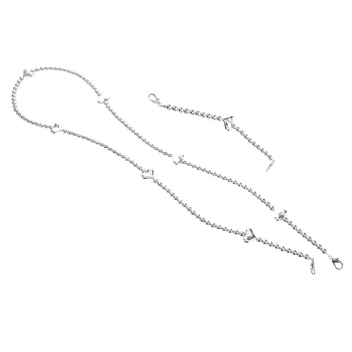 5Pièces Lanière Micro Amplificateur Argent Style Cœur 1