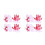 8Paren Bloedige Cosplay Handschoenen Knitted Horror Accessoire 7
