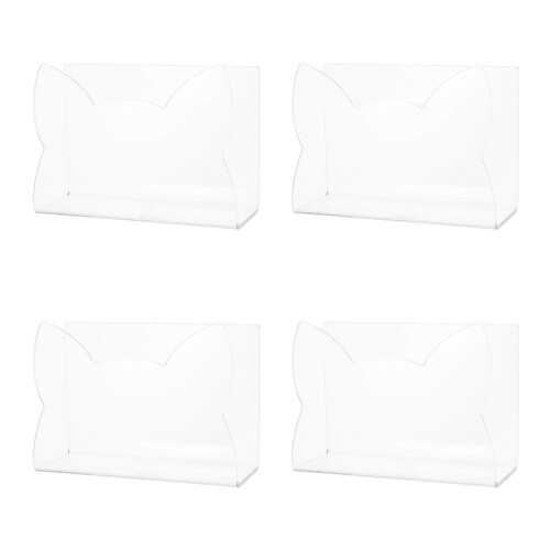 4Stk Transparenter Acryl Mail Organizer Katzenform Für Brief Und 2