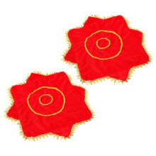 4Stk Chinesisches Yangko Handtuch Rot -Accessoire