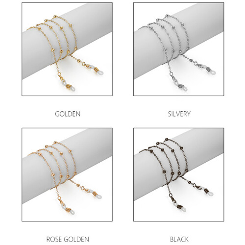 8Stk Stylische Sonnenbrillenhalter Metallkette Strap 2