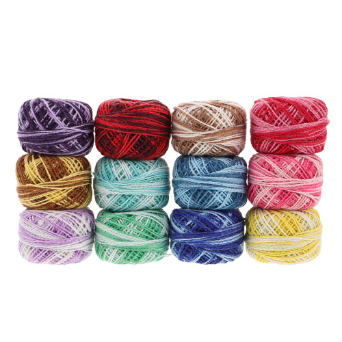 36Pcs Cotton Embroidery Floss for DIY Crafts Assorted Color Thread Set