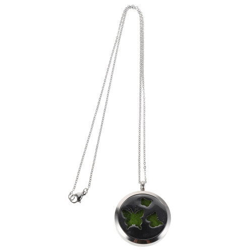 4Stk Silber Aromaöl Diffusor Kette Damen 2