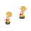 2Pièces Petite Statue En Résine Décor Auto Et Maison Coloré 6