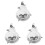 3Pièces Assemblage Tambour Résistant Aluminium Argent 3