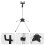 2Pièces Support Hauteur Ajustable Noir En Aluminium Pour Linge 10
