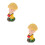 2Pièces Petite Statue En Résine Décor Auto Et Maison Coloré 7