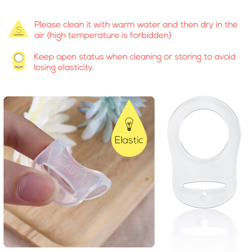 3Pièces Clips De Bébé Silicone Anneaux Fixation Facile 1