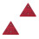 2Pièces Triangles De Routière Rouge En Plastique Résistant 10