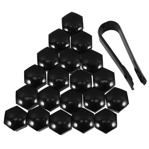 120Pièces Cache-Roue Auto Noir En PP Design Élégant Et Durable 1