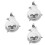 3Pièces Assemblage Tambour Résistant Aluminium Argent 7