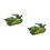 2Pièces Jouet Char Tank Plastique Vert Pour Petits 4