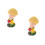 2Pièces Petite Statue En Résine Décor Auto Et Maison Coloré 4