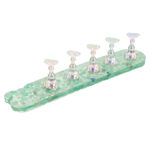 3Pièces Support Pratique Ongles Vert Plastique Pour Art